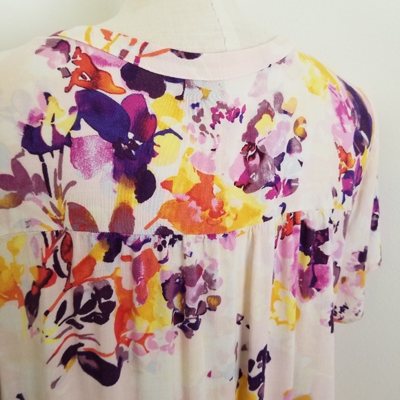 Torrid Rayon Slub Hi-Lo Short Sleeve Blouse Size 1X - Picture 7 of 12